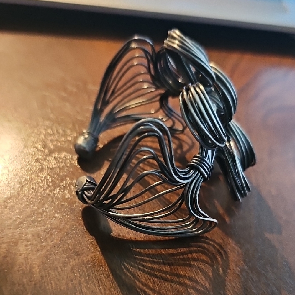 Elegant Black Wire Cuff Bracelet